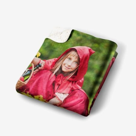 Personalized Fleece Sherpa Blanket Showcasing Childhood Memories