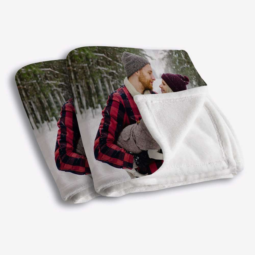 Fleece Photo Blanket Displaying a Stunning Landscape Scene