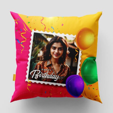 Personalized Birthday Balloon Pillow